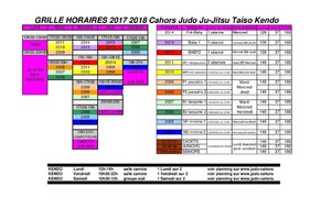 Grille horaires des cours 2017 2018