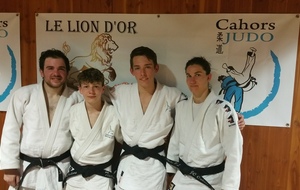 2 cadets ceintures noires et yoann 2eme dan !