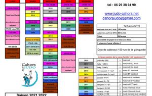 grille horaire 2021 2022