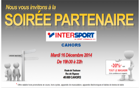 soire avec notre partenaire INTERSPORT